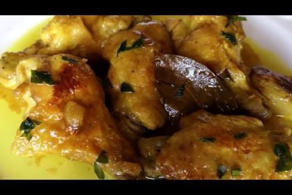 Receta de alitas de pollo al ajillo en salsa de hierbas