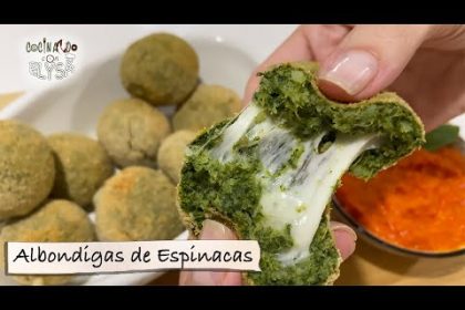 Receta de albondiguillas de espinacas al queso