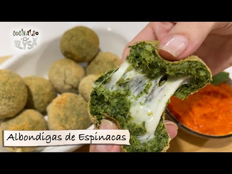 Receta de albondiguillas de espinacas al queso