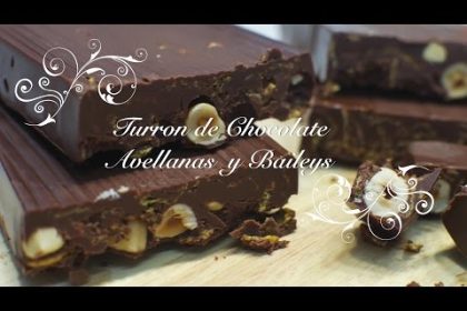 Receta de turrón de chocolate con avellanas