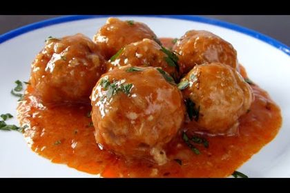 Receta de albóndigas de pollo en salsa agridulce