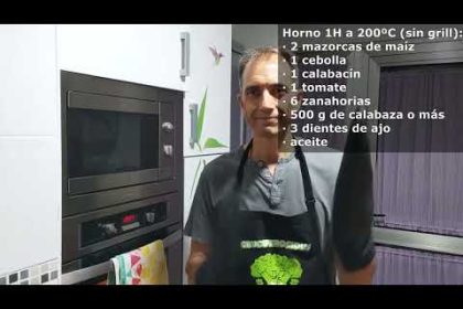 Receta de verduras al horno con mojo de cilantro