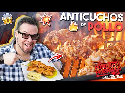 Receta de anticuchos de pollo o carne