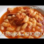 Receta de alubias con chorizo con thermomix