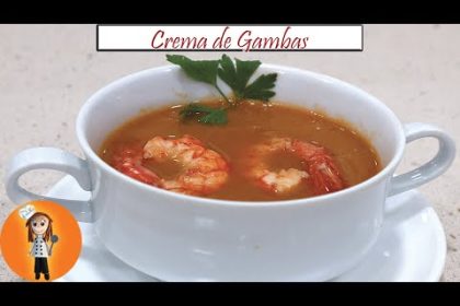 Receta de arroz a la crema de gambas