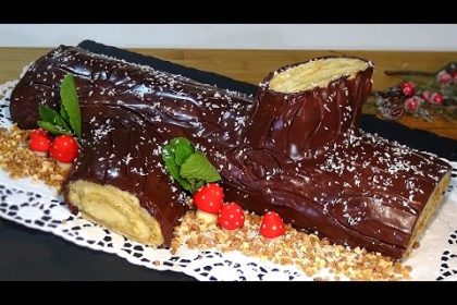 Receta de tronco de navidad de chocolate