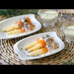 Receta de tostadas de espárragos de navarra con salmón ahumado