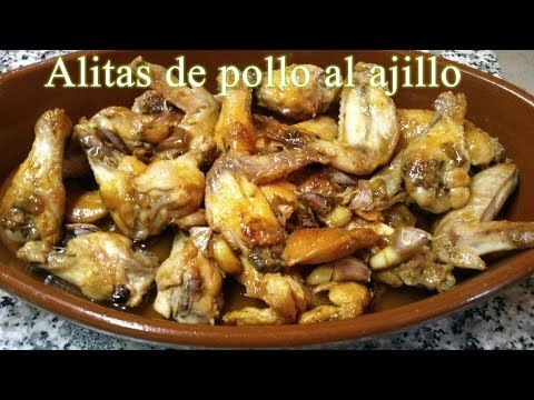 Receta de alitas de pollo al ajillo