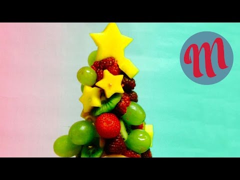 Receta de árbol de navidad de frutas